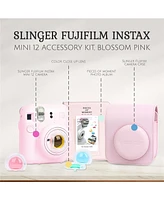 Fujifilm Instax Mini 12 Instant Film Camera, Lilac Purple Bundle with Custom Case, Accessory Kit and Daylight Film, 4x Twin Pack