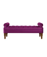 Velvet Tufted Bed Bench for Bedroom and Entryway