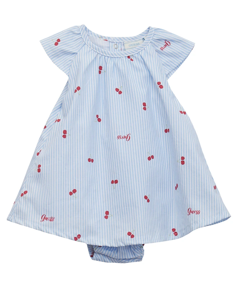 Guess Baby Girls Printed Stretch Poplin Bodysuit Dress