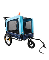 Outdoor Heavy Duty Foldable Utility Pet Stroller Dog Carriers Bicycle Trailer
