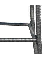 Cascada Outdoor Wicker Barstool Chairs: Set of 2 (Gray/Multi-Brown)