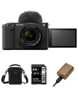 Sony Sony Zv-E1 Full-Frame Interchangeable Lens Mirrorless Vlog Camera with Fe 28-60mm f/4-5.6 Lens, Black