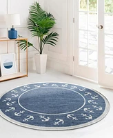 Lr Home Shoreline Sea- 5'3''x5'3'' Round Area Rug