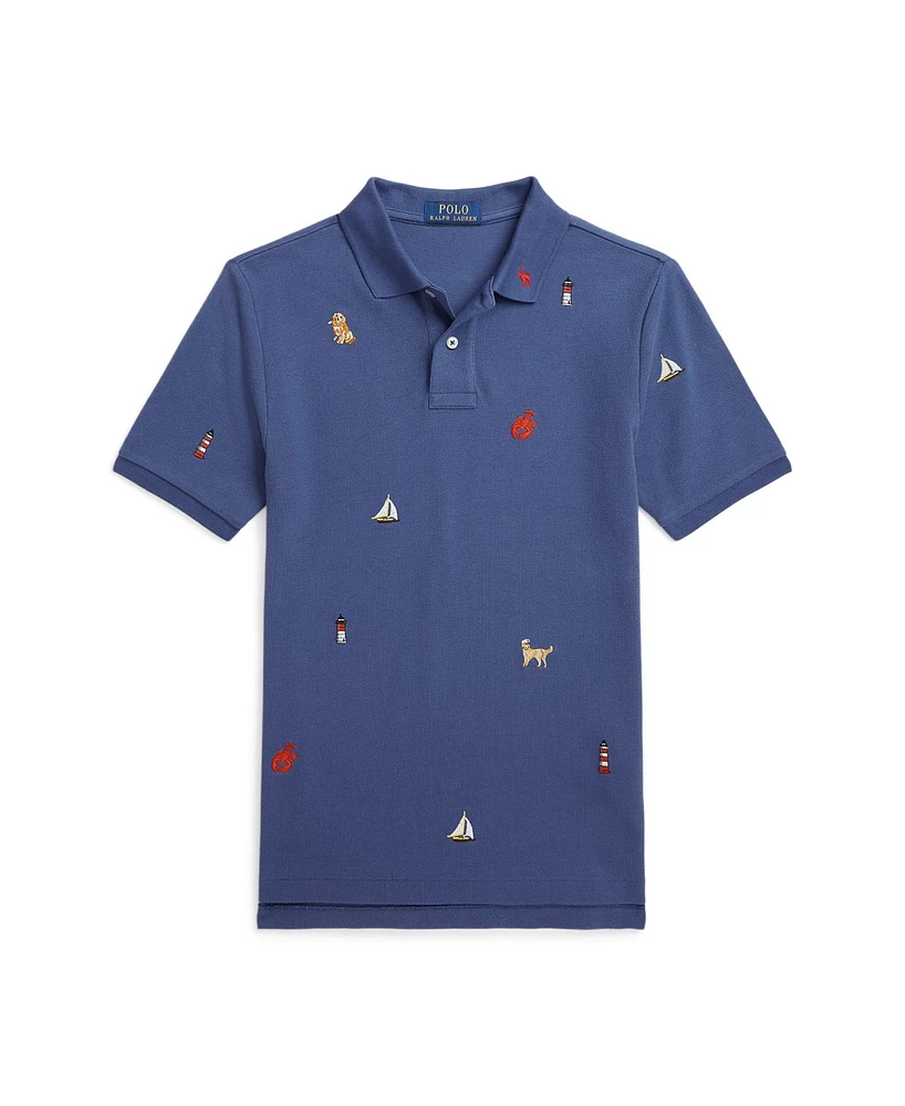 Polo Ralph Lauren Big Boys Embroidered Mesh Shirt