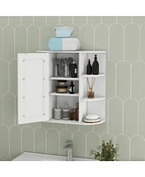 Wall-Mounted Medicine Cabinet with Mirror and Ample Storage (6 Open & 3 Adjustable Shelves)