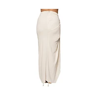 Jluxlabel Women's Noelia Linen Slit Skirt