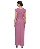 Alex Evenings Women's Ruched Embellished Gown