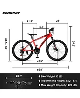 21-Speed Aluminum Mountain Bike: Lightweight, Durable, Smooth Ride