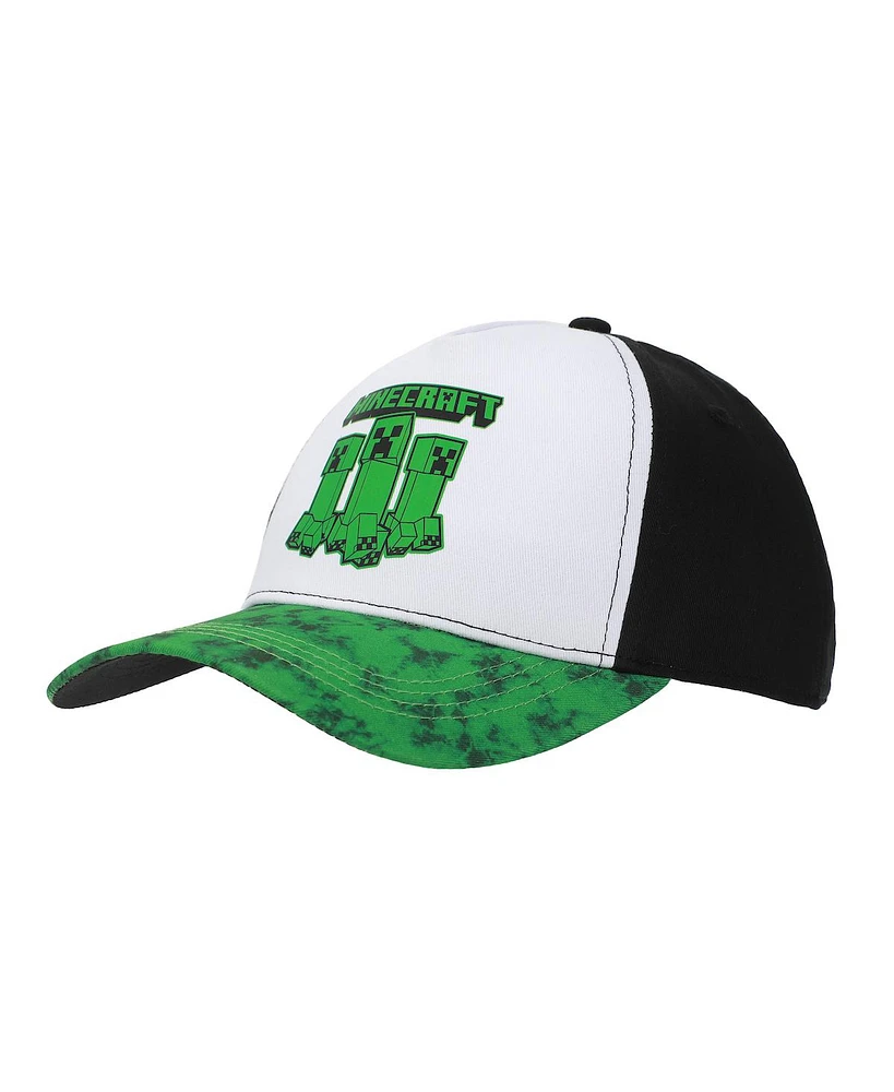 Minecraft Boys Creepers Logo Youth Colorblock Traditional Adjustable Hat