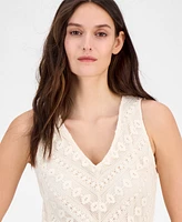 Anne Klein Women's Lace Belted Midi Dress