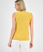 Kasper Women's Hardware-Embellished Keyhole Top, Regular & Petite