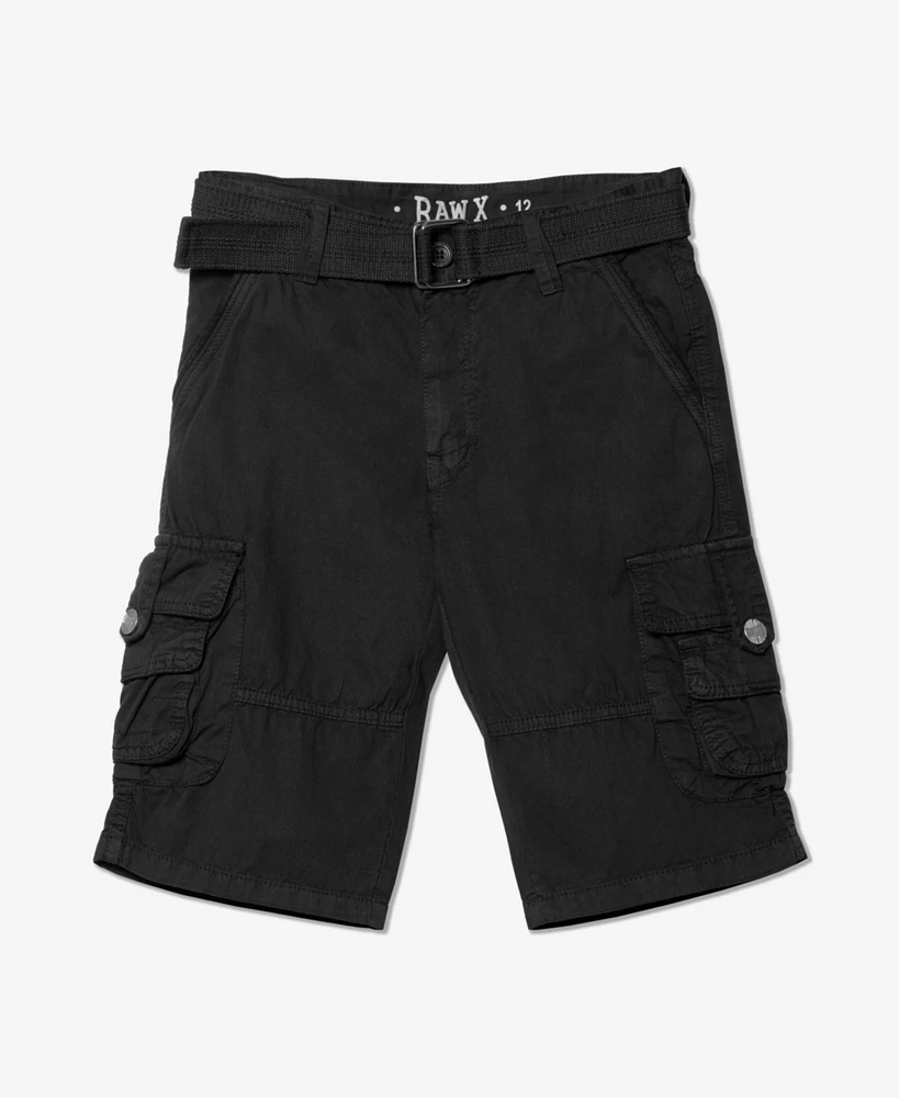 Boy's Belted Twill Cargo Shorts