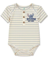 Disney Baby Boys 3-Pc. Stitch Stripe Bodysuit, Pants & Hat Set