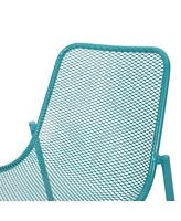 Modern Stackable Patio Chairs with Mesh Seating (Set of 2)