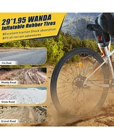29 Inch Wheels Single Speed Mountain Bike, for Men Women Boys and Girls, Front Suspension,Steel Frame