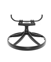 5-Piece All-Weather Cast Aluminum Dining Set, Include 4 Swivel Chairs and Rectangular Table With Black Frame