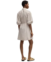 Boss by Hugo Women's Striped Cotton Shirt Dress