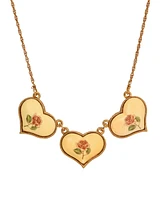 2028 Enamel Multi Heart Collar Necklace