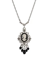 2028 Resin Cameo Glass Crystal Necklace