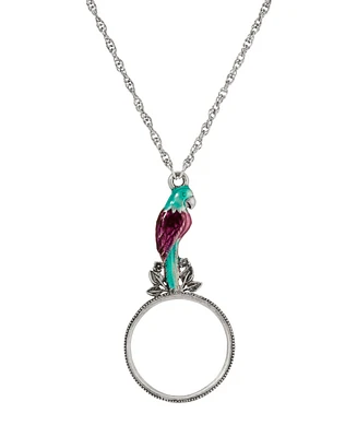 2028 Enamel Parrot Magnifier Necklace