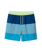 Toddler/Child Boys Lime & Navy Colorblock Swim Truck