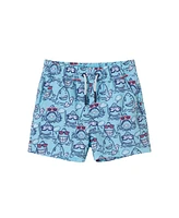 Toddler/Child Boys Happy Shark Print Swim Trunk