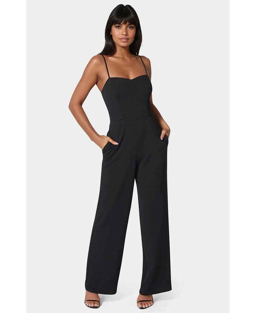 bebe Women's Sweetheart Jumpsuit