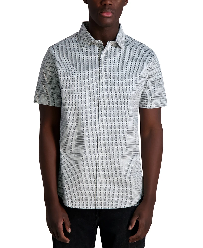 Karl Lagerfeld Paris Men's All-Over K-Logo Shirt