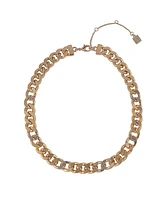 Laundry by Shelli Segal Gold Tone Chunky Chain Necklace with Pave Stones