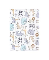 Hudson Baby Boys and Girls Cotton Poly Flannel Burp Cloths 8-Pack, Kangaroo, One Size