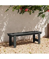 Outdoor Hdpe 48" Modern Backless Patio Bench
