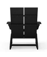Outdoor Hdpe Modern Adirondack Chair with Cup Holder