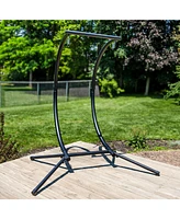Outdoor Egg Chair Stand - Steel Stand for 2-Person Outdoor Egg Chairs - Black