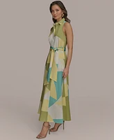 Donna Karan New York Women's Printed Sleeveless Shirtdress