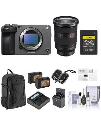 Sony Sony FX3 Full-Frame Cinema Line Camera with Fe 24-70mm f/2.8 Gm Ii Lens Bundle, 160GB Card, Backpack, Screen Protector, Filter Kit, 2 Batteries,