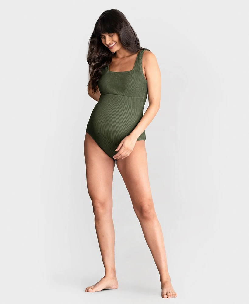 Seraphine Women's Textured One-Piece Maternity Swimsuit