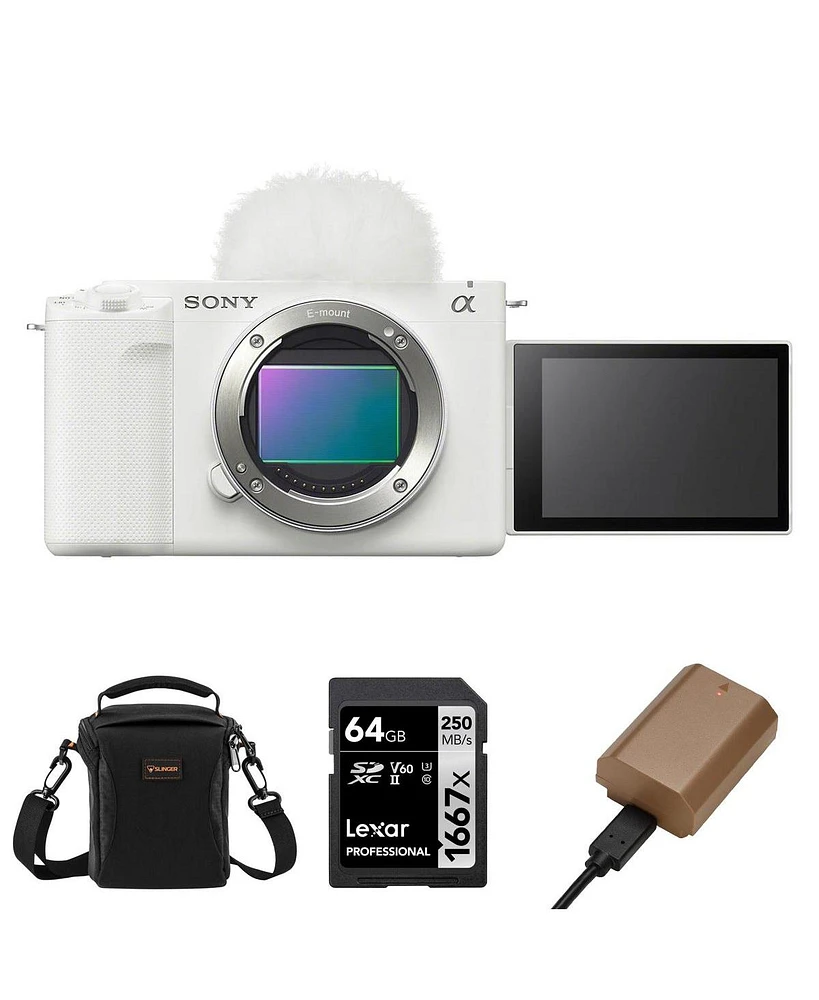 Sony Sony Zv-E1 Full-Frame Interchangeable Lens Mirrorless Vlog Camera, White