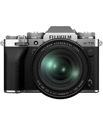Fujifilm X-T5 Mirrorless Camera with Xf 16-80mm f/4.0 R Ois Wr Lens, Silver