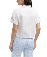 Ellen Tracy Women s Camp Shirt with Button Front