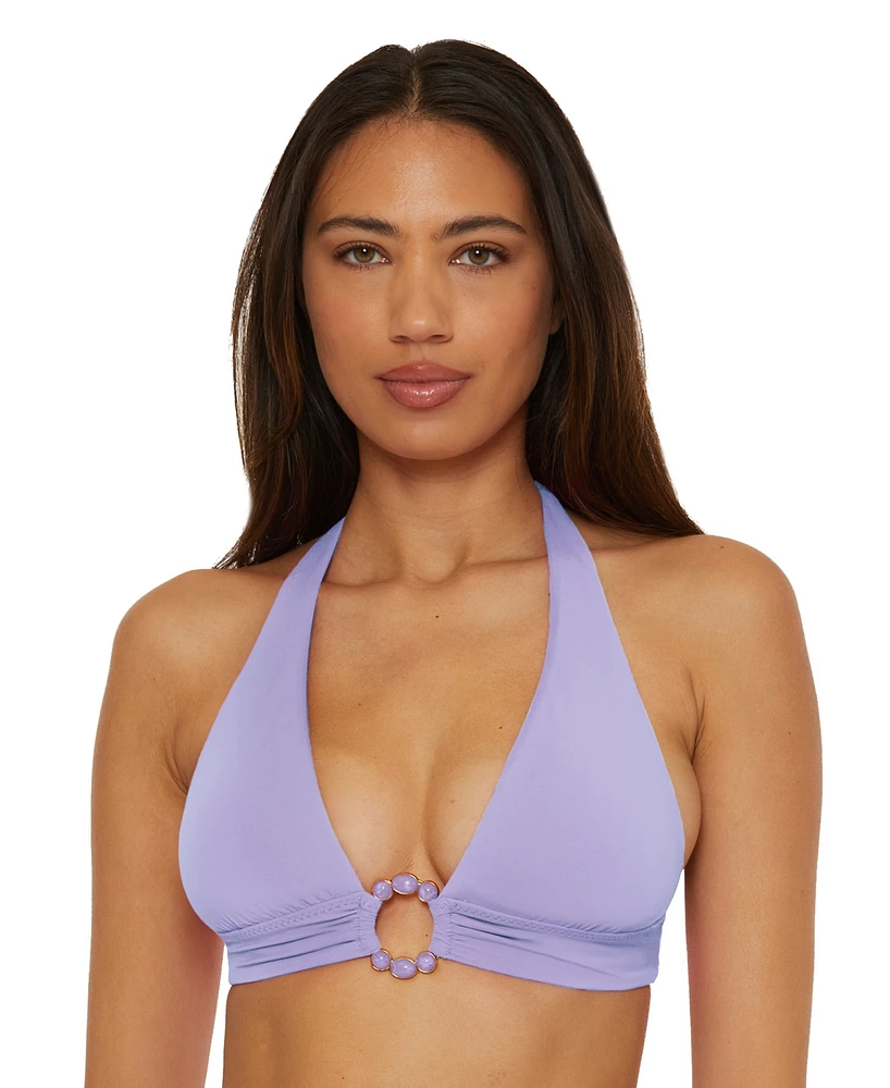 Becca Women's Marble Canyon Ring Halter Swim Top