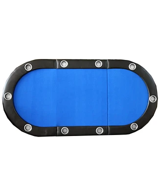 Folding Poker Table Top for 10 Players Tri-Fold Texas Holdem Blackjack Casino Game Tabletop