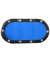Folding Poker Table Top for 10 Players Tri-Fold Texas Holdem Blackjack Casino Game Tabletop
