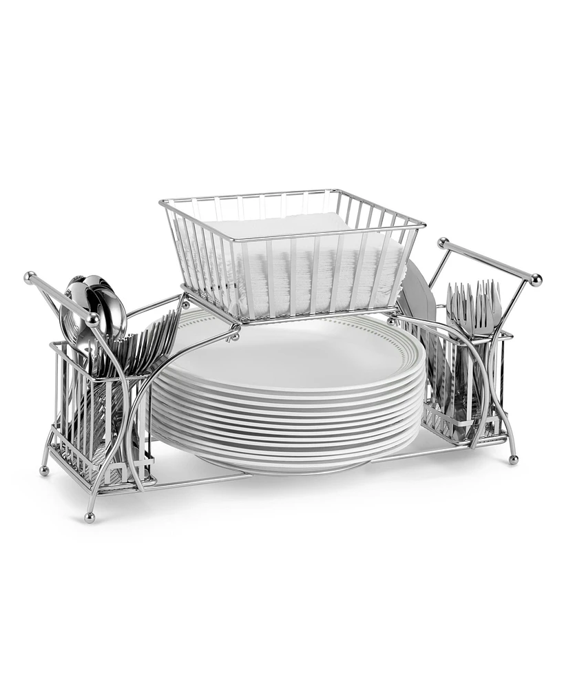 Sorbus 4 Section all-in-one Buffet Utensil Caddy - Ideal for Dining Table, Party, Buffet, Kitchen, Entertaining