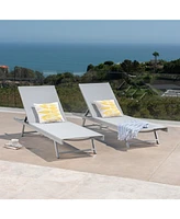 Luxurious Chaise Lounge Set for Sunbathing and Poolside Comfort