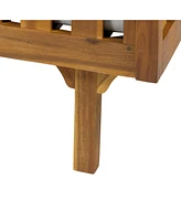 Stunning Acacia Wood Daybed with Water-Resistant Cushions