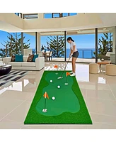 Golf Putting Green, Practice Putting Green Mat, Large Professional Golfing Training Mat for Indoor Outdoor