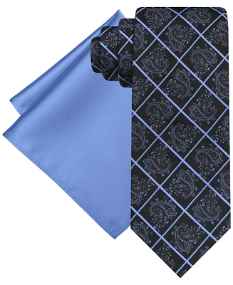 Steve Harvey Men's Paisley Square Tie & Pocket Set