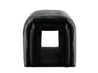 Ottoman Storage Bench Pet Supplies Corduroy Bench Cat's nest to hide For the Living Room, Entryway and Bedroom,Black