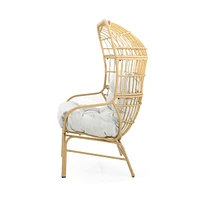 Palos Outdoor Wicker Loveseat - Light Brown