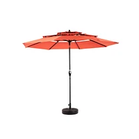 10ft Auto-tilt Aluminum Market Umbrella (Orange, No Base)